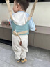 煦凜【日本】學(xué)步帶1-3歲嬰幼兒學(xué)走路牽引繩透氣防勒防摔神器輔助站 湖水綠【升級防摩擦-透氣款】 曬單實(shí)拍圖