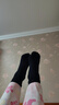 自由系襪子女精油防臭抗菌春夏純棉純色無(wú)骨休閑簡(jiǎn)約百搭透氣四季中筒襪 曬單實(shí)拍圖