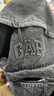 蓋璞（GAP）26新品【明星同款】復古雙肩包休閑包牛仔背包男女同款 黑牛仔色 曬單實(shí)拍圖