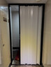 鋁合金折疊門(mén)推拉門(mén)防火隔斷門(mén)隱形空調房廚房衛生間臥室平開(kāi)移門(mén) 紅木紋+白色鋁板【A級防火材質(zhì)】 曬單實(shí)拍圖