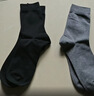 京東京造【100%純棉10A抗菌】春夏襪子男防臭透氣休閑商務(wù)中筒襪 黑灰 曬單實(shí)拍圖