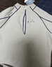 FPA半拉鏈速干運動(dòng)t恤男 春秋季潮流半高領(lǐng)寬松情侶裝撞色明線(xiàn)長(cháng)袖 白灰色 S 曬單實(shí)拍圖