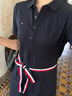 Tommy Hilfiger【拼色收腰】26春夏新款女裝珠地網(wǎng)眼氣質(zhì)顯瘦POLO裙連衣裙 藏青色DW5 S 曬單實(shí)拍圖