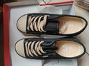 人本官方厚底黑棕帆布鞋男款2026春季情侶板鞋男 黑棕42（男款）  曬單實(shí)拍圖