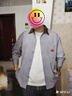 馬登工裝美式休閑燈芯絨拼接襯衫長(cháng)袖男士老錢(qián)風(fēng)灰色薄款襯衣外套男秋 隕石灰 2XL 曬單實(shí)拍圖