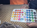 馬利（Marie's）固體水彩粉餅顏料48色單盒手繪兒童顏料水彩顏料初學(xué)者兒童畫(huà)畫(huà) 曬單實(shí)拍圖