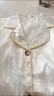 莫代爾冰絲睡衣女士夏季薄款短袖長(cháng)褲加大碼200斤家居服感套裝 YM-22024#提花開(kāi)衫-宮廷金 XL (建議115-130斤) 曬單實(shí)拍圖