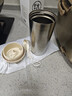 花卜丸純鈦咖啡杯保溫杯男女士高檔吸管杯泡茶水分離杯節日禮物純鈦杯子 【純色白蓋】帶吸管無(wú)茶隔520ml 曬單實(shí)拍圖