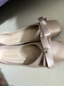 海瀾之家（HLA）女鞋優(yōu)雅通勤珍珠蝴蝶結軟底一腳蹬單鞋HDADXW1CEN195 香檳色35 曬單實(shí)拍圖