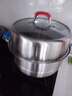 康巴赫304不銹鋼雙層蒸鍋蒸籠復底大湯蒸鍋多功能鍋具32cm燃氣灶通用 曬單實(shí)拍圖