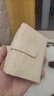 邦帛世石頭紋短款錢(qián)包多功能卡包簡(jiǎn)約可折疊多卡位皮革錢(qián)夾送女生禮物 白色石頭紋錢(qián)包 曬單實(shí)拍圖