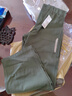 MUJI女式水洗人字紋工裝直筒褲褲子女款長(cháng)褲休閑褲純棉女裝25年冬季 卡其綠 L （165/70A） 曬單實(shí)拍圖