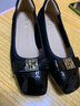他她（TATA）女鞋秋一腳蹬淺口單鞋新款真皮粗跟鞋子百搭平底鞋XTS01CQ5 黑色 38 曬單實(shí)拍圖