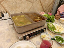 美的（Midea）電火鍋鴛鴦鍋火鍋專(zhuān)用鍋多功能鍋料理烤肉鍋分體式多功能一體電鍋0氟鈦陶電煮鍋HGS352866S 曬單實(shí)拍圖