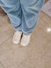 百麗（Belle）簡(jiǎn)約百搭貝殼頭小白鞋女26春新款厚底增高休閑板鞋B3076AM6預售 米色 37 曬單實(shí)拍圖