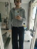 UR2026春季新款女裝休閑格雷系運動(dòng)風(fēng)拉鏈連帽外套UYV150092 花灰 S 曬單實(shí)拍圖