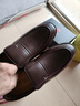 蜻蜓牌男士皮鞋正裝鞋套腳透氣商務(wù)休閑皮鞋男特大碼中老年人爸爸鞋子男 棕色 41 曬單實(shí)拍圖