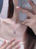 飾世美999純銀項鏈女款靈動(dòng)輕奢高級感莫桑鉆吊墜送女友老婆生日禮物 999銀項鏈【精美包裝】 曬單實(shí)拍圖