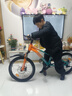 鳳凰官方旗艦店兒童自行車(chē)男女變速青少年學(xué)生山地車(chē)碟剎賽車(chē) 星際 橙藍【單速】輻條輪 20寸【適合125-160cm】 曬單實(shí)拍圖