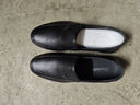 蜘蛛王男士皮鞋一腳蹬春秋商務(wù)休閑皮鞋真皮中老年爸爸鞋 48475 黑色 42 曬單實(shí)拍圖