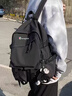 日系冠軍雙肩包男士大容量旅行背包女休閑初中生高中大學(xué)生書(shū)包男 黑色 曬單實(shí)拍圖