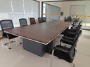 格之木會(huì )議桌長(cháng)條桌簡(jiǎn)約現代大型會(huì )議室洽談培訓員工辦公桌椅大長(cháng)桌培訓 楷模橡木色 4.0米會(huì )議桌+14把椅子 曬單實(shí)拍圖