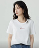 茵曼（INMAN）純棉舒適女裝logo繡花短袖t恤時(shí)尚百搭休閑2026夏季新品上衣 白色 M 曬單實(shí)拍圖