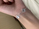 歐禧S999足銀五花四葉草純銀手鏈女正品鐳射純銀飾品送閨蜜生日禮物 【彈簧扣精美禮盒】四葉草手鏈 大克重有分量 曬單實(shí)拍圖