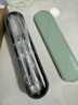 美廚（MAXCOOK）316L不銹鋼筷子勺子叉子餐具套裝 便攜式筷勺四件套 綠MCGC1061 曬單實(shí)拍圖