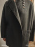 Navigare意大利小帆船女士羊毛呢大衣秋冬季通勤中長(cháng)款外套闊版顯瘦上裝女 暗夜黑 L 碼 曬單實(shí)拍圖