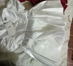女童夏季連衣裙禮服女寶嬰幼花童周歲公主節日演出跳舞短袖蓬蓬裙 白色泡泡袖連衣裙 100 曬單實(shí)拍圖