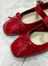 UR秋季新款女復古蝴蝶結瑪麗珍單鞋UAYS50078 大紅 39 曬單實(shí)拍圖