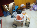 鳳凰兒童三輪車(chē)腳踏車(chē)遛娃1-6歲寶寶手推車(chē)可推可騎兒童車(chē)敞篷自行車(chē) 寶貝熊四合一鈦空輪 曬單實(shí)拍圖