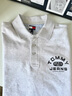 TOMMY JEANS26春夏新款男裝純棉微抓絨美式復古印花寬松短袖T恤POLO衫 灰色P08 S 曬單實(shí)拍圖