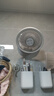 愛(ài)登（edon） 風(fēng)扇e808懸浮掛壁空氣循環(huán)扇無(wú)線(xiàn)桌面小風(fēng)扇家用usb充電便攜衛生間廁所廚房電風(fēng)扇免打孔壁掛風(fēng)扇 簡(jiǎn)約白【旗艦充電遙控款】懸浮搖頭+小夜燈+遙控器 曬單實(shí)拍圖