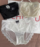 WVGX美國蕾絲純欲女士?jì)妊澑呒壭愿?026新款無(wú)痕抗菌冰絲薄款三角短褲  2條：奶綠+蝦粉 【輕奢裸感 浪漫若隱若現】 L 【建議80-110斤】 曬單實(shí)拍圖