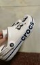 卡駱馳（CROCS）洞洞鞋貝雅卡駱班輕便耐磨一腳蹬休閑鞋|205089 白/深藍-126 41 /42(260mm) 曬單實(shí)拍圖