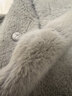 PRICH時(shí)尚復古雙面穿軟糯毛絨感外套2025冬季新款短款皮草上衣女 16淺灰色 S 160 曬單實(shí)拍圖