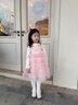 G.duck小黃鴨公主裙女童連衣裙春秋裝兒童裙子洋氣寶寶背心裙生日蓬蓬裙 粉色裙子+打底衫送頭飾 90 曬單實(shí)拍圖