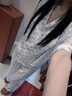 ubras26年新款流光心動(dòng)滿(mǎn)印開(kāi)襟套裝帶杯睡衣女士高端睡衣家居家服男 短袖長(cháng)褲【帶杯】-白底藍蝴蝶 L 曬單實(shí)拍圖