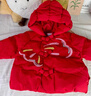 巴拉巴拉童裝兒童羽絨服女童2025新款紅色拜年服寶寶女寶保暖春裝國風(fēng)外套 曬單實(shí)拍圖