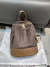 紀詩(shī)哲輕奢包包女款2026新款時(shí)尚百搭雙肩包女電腦背包禮物送女友老婆 咖啡色 牛津布配頭層牛皮 曬單實(shí)拍圖
