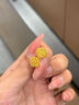 老鳳祥18K硬K方糖耳釘女款時(shí)尚百搭養耳棒耳飾情人節生日禮物送女友老婆 18K硬K方糖耳釘  約0.45g 曬單實(shí)拍圖