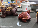 璽翰雅（ROYHOYE）宜興原礦紫砂金蟾茶寵名家陳洪軍手工茶玩三足金蟾蜍擺件精品可養 大小通吃金蟾（名家陳洪軍作品） 曬單實(shí)拍圖