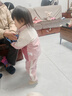 迷你巴拉巴拉男女童長(cháng)袖套裝潮流拼色上衣長(cháng)褲兩件套春季新款 櫻花奶凍 90 【81-90cm 10-13kg】 曬單實(shí)拍圖
