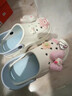 貓力孕婦防滑洞洞鞋女款沙灘足弓支撐eva防臭厚底包頭涼鞋夏季外穿女 白藍【西高地】 足弓防滑 36-37 【正碼】?jì)乳L(cháng)240MM 曬單實(shí)拍圖