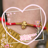 周六福呈祥蛇寶黃金轉運珠紅繩生肖蛇本命年生日禮物A1713124 約0.43g 曬單實(shí)拍圖