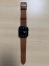 MSSM適用蘋(píng)果手表表帶apple watch愛(ài)馬仕款Swift小牛皮真皮iwatch表帶ultra3/S11/S10/9/8/se3/2淺棕色 曬單實(shí)拍圖