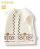巴拉巴拉（BALABALA）寶寶童裝針織馬甲嬰兒男童坎肩背心撞色提花時(shí)尚氣質(zhì)潮流 奶白10501 100 曬單實(shí)拍圖