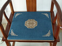 紅木沙發(fā)坐墊新中式椅子餐椅墊乳膠實(shí)木圈椅防滑座墊茶桌椅墊定制 深藍-陶然居【防水款】 坐墊48*43cm(含3cm海綿) 曬單實(shí)拍圖